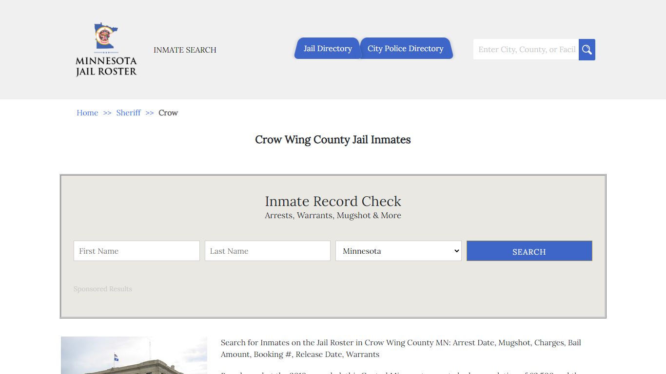 Crow Wing County Jail Inmates | Jail Roster Search - Minnesota Jail Roster